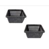 9" Square Pond Plant Baskets, Plastic Mesh Flower Planting Pots Value 2 Pack