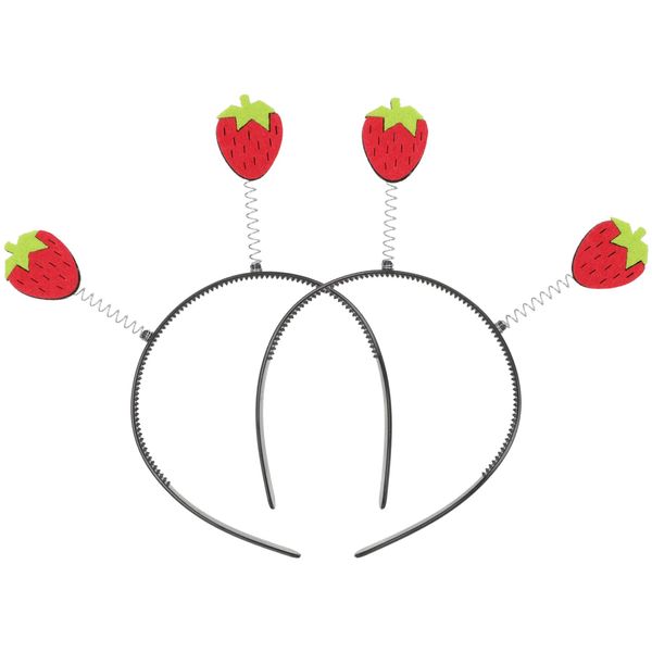 Gadpiparty 2pcs Strawberry Headband Strawberries Hair Accessories for Girls Hair Tie Strawberry Costume Accessories Fruits Headpiece Fruit Headband Fruits Headdress Girls Hair Accessories