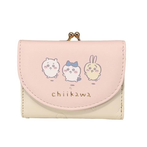Aldi CHI2-2 Tri-Fold Wallet with Print Clasp, Pink