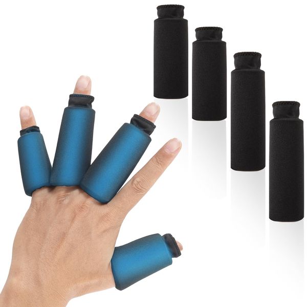 4 PCS Finger Ice Pack, Gel Thumb Ice Pack, Thumbs & Toes Hot Cold Therapy Ice Pack for Finger for Arthritis, Tendinitis, Trigger Finger and Swollen Finger (Black)