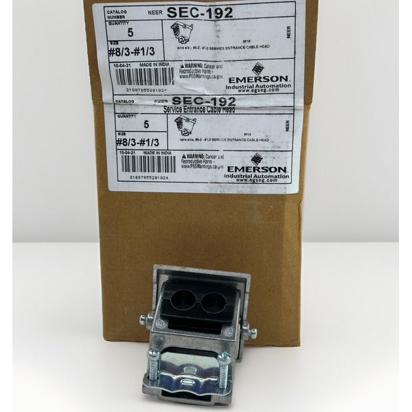 *Single* Emerson SEC-192 Service Entrance Cable Head Size: 8/3 1/3