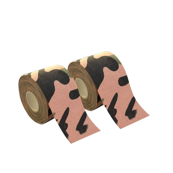 2 Rolls Taping Tape Kinesiology Tape Muscles Joint Support Stretchable Sweatproof Performance Enhancing 2 inches x 16.4 ft (5 cm x 5 m)