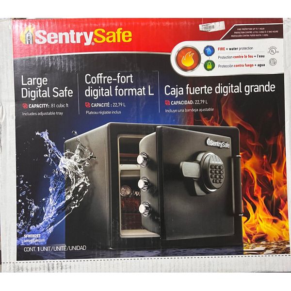 SentrySafe Fire-Resistant & Waterproof Safe Digital Keypad 0.81 cu ft. SFW082ET