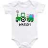 Personalized Easter Baby Bodysuit for Boy or Girl, Farmer Easter Outfit