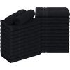 Utopia Towels Cotton Bleach Proof Salon Towel 16 by 27 inches, Bleach Safe Gym 100% Cotton Hand Towel, 24 Pack, Black