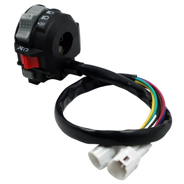 Left Handlebar Switch Run Off Start Headlight 4KB-83973-21-00 Compatible For Yamaha Warrior YFZ450 Grizzly 125 YFM125 Raptor 125/250 Wolverine YFM350F Warrior 350 YFM350X Bear Tracker 250 YFM250X