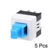 sourcing map 5 Pcs 6 Pin PCB Light Touch Latching Push Button Tact Tactile Switch 7 x 7 x 12mm