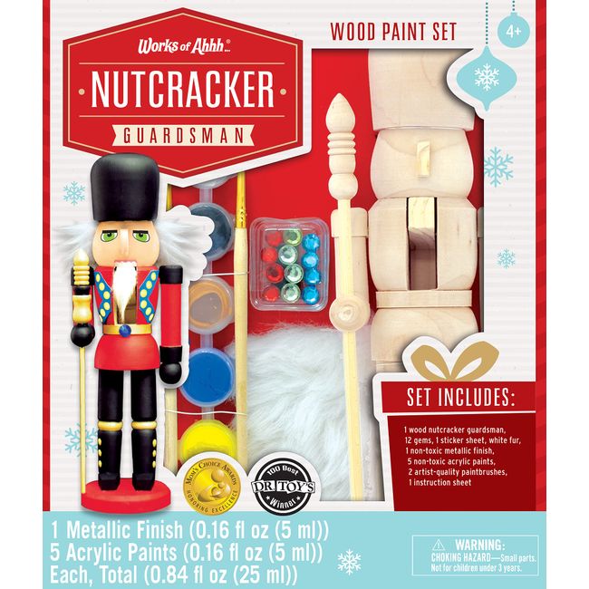 Works of Ahhh... Holiday Craft Set - Nutcracker Guardsman Wood Paint Kit