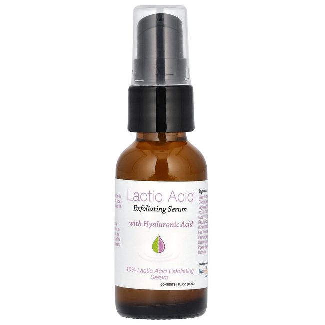 Lactic Acid Exfoliating Serum With Hyaluronic Acid, 1 fl oz (30 ml)