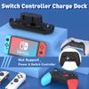 Switch Controller Charger for Nintendo Joy con Charging, Joy-con Charging Dock, 6 in 1 Switch Controllers Charge Dock Station Compatible Nintendo Switch/Pro Controller with Charger Cable & Indicator