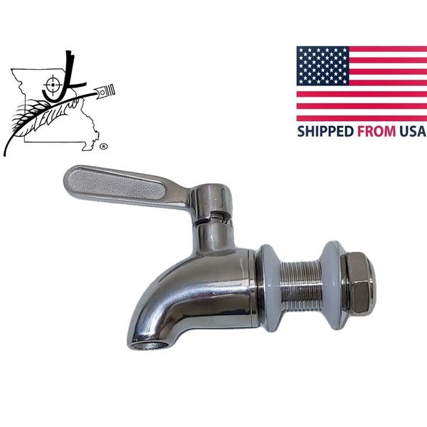 Stainless Steel Beverage Dispenser Spigot Valve Spout Jug Glass Jar 5/8" Shank
