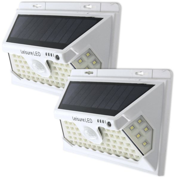 2X 60 LED Solar Power Motion Sensor Wall Light Outdoor Yard Garden Waterproof