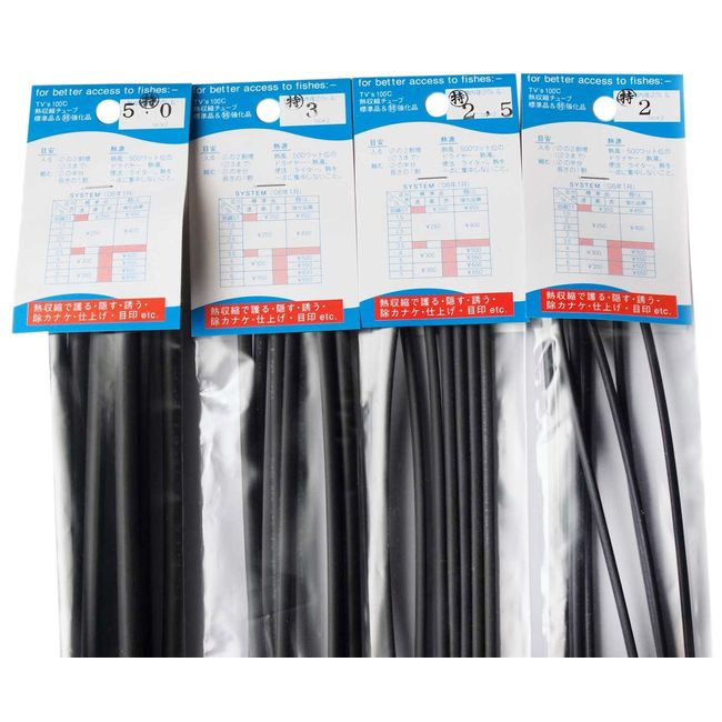 Taiyo bendazu (Taiyo Vendors) The Mechanism Parts ○ Extra Heat Shrink Tubing Black 2.5 mm Black 2.5 mm