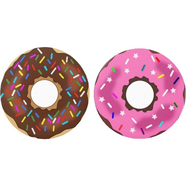 Set 2 Sprinkle Chocolate Donuts Dessert 2.25” Large Magnets