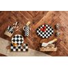 Mud Pie Check Tidbit Set; tidbit 2" x 3" dia | spoon 5"