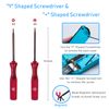 Switch Analog 3D Joystick Replacement & Repair Tool Kit for Switch/Switch OLED/Joy-Con/Switch Lite Controller, Mcbazel 2PCS Joysticks Tri-Wing & Cross Screwdriver Repair Tools -White