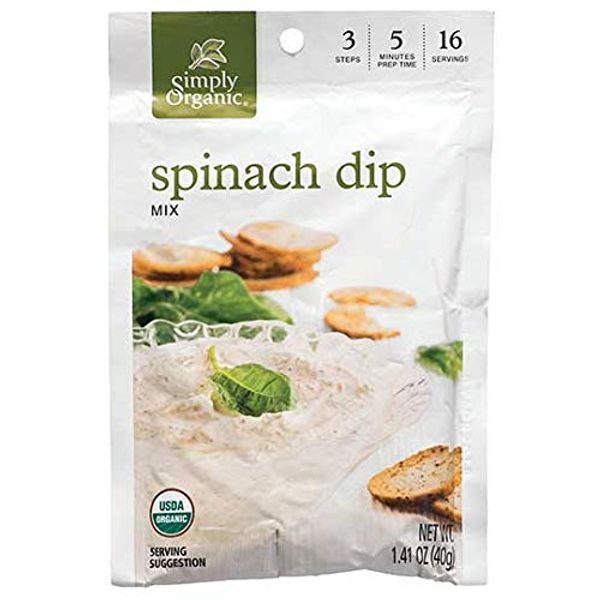 Simply Organic Spinach Dip Mix, Certified Organic, Gluten-Free | 1.41 oz