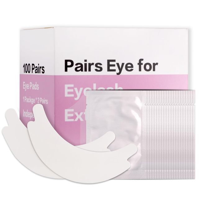 Embagol Foam Eye Pads for Eyelash Extensions Individual Sticky Under Eye Pads For Watery Eyes Hypoallergenic Waterproof Lint Free Lash Extension Supplies(100 Pairs)