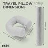 Dot Dot Memory Foam Twist Travel Pillow for Neck Back Support Gray