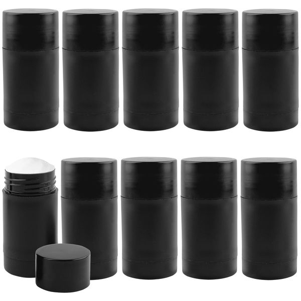 Framendino, 10 Pack 30g Empty Deodorant Containers Round Plastic Tubes for DIY Lipstick