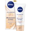 NIVEA BB 5 in 1 Day Cream 24h Moisture (50 ml), BB Cream for Light Skin Types with SPF 20, Tinted Day Cream with Organic Jojoba Oil & Makeup Pigments