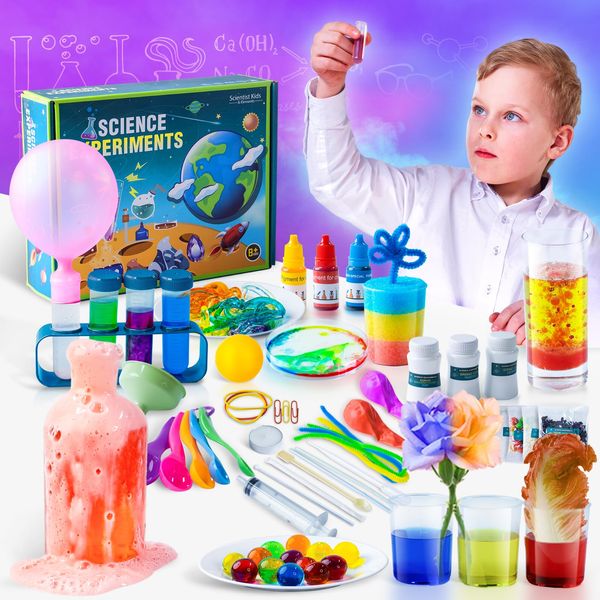 Science Kits for Kids - 50 Experiments Science Kit for Kids Age 6-12 Year Old, STEM Educational Science Toys Gifts for Girls Boys, Chemistry and Physics Set Toys for Boys Girls