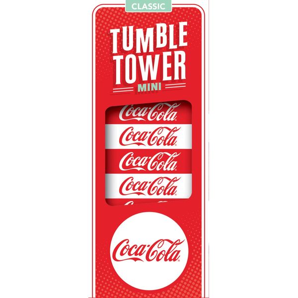 MasterPieces Games - Coca-Cola Travel Sized Tumble Tower - Officially Licensed