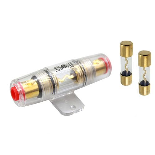 Absolute USA AGHFU100 100 Amp Inline AGU Fuse Holder Fits 4/8/10 Gauge Wire