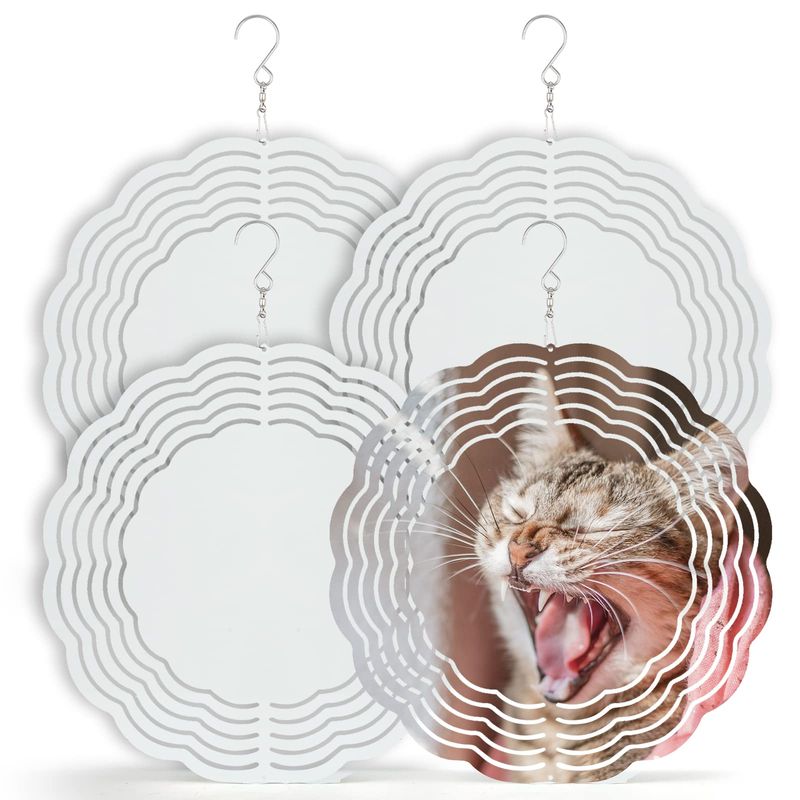 Wind Spinner In Metallo - 3d Hanging Spinning Wind Chime Decorazione Da Giardino Per Esterni 8 Pollici 56788546