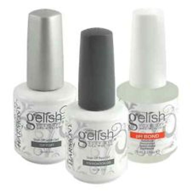 Nail Gel Nail Harmony Gelish Harmony Gelish Base Gel Foundation + Top Coat (Top Sealer) + PH Bond 15ml each [Set of 3] Soak-off Nail Artist Self-Nail New