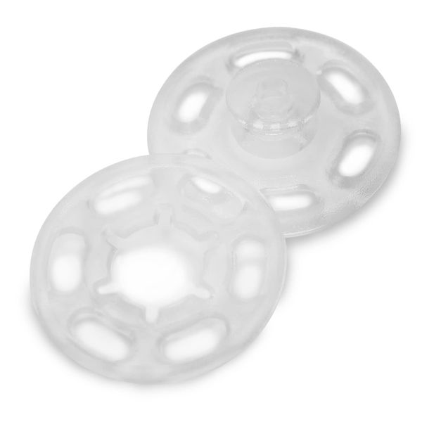 Flying Horse66 30 Sets Plastic Sew on Snap Fasteners, Transparent Press Studs Plastic Snaps Button, 21mm