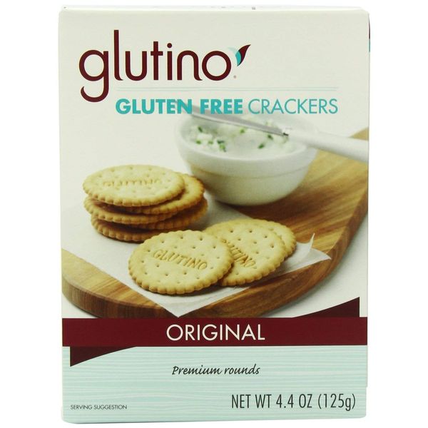 Glutino Gluten Free Crackers, Original, 125 Grams (Pack of 6)