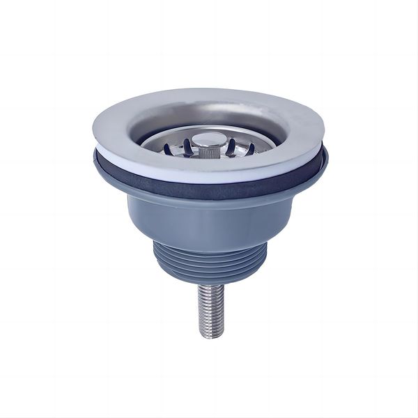 Qrity 84MM Sink Collection, Stainless Steel and PVC Kitchen Sink Basket Strainer Plug Waste G1½", Screws Length 70MM For Ceramic Washbasins