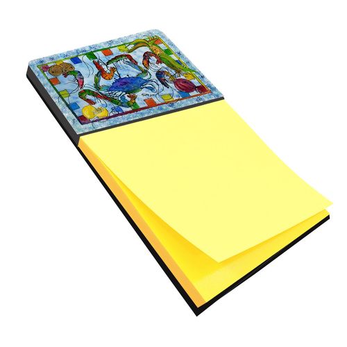 Caroline's Treasures 8066SN Crab Refillable Sticky Note Holder or Postit Note Dispenser, 3.25 by 5.5", Multicolor