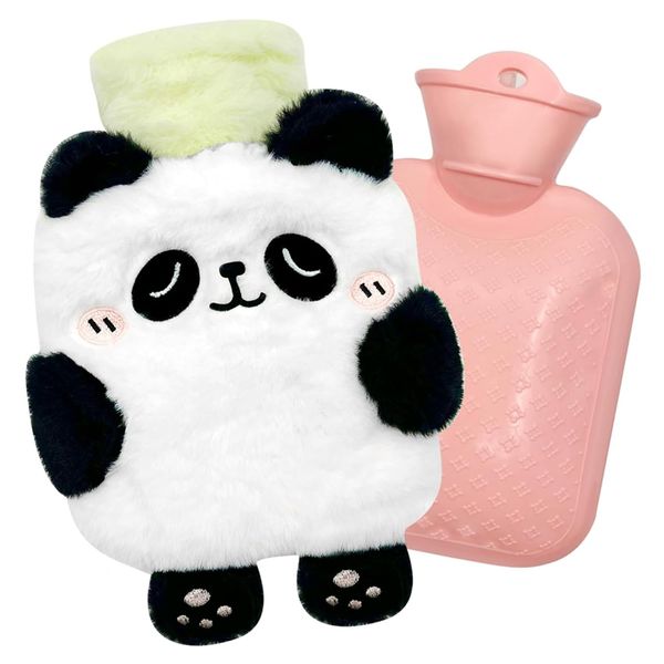 Plush Toy Hot Water Bottle Hot Water Bottle with Removable Cover Cute and Cuddly Plush Animal Water Bottles for Adults and Kids for Neck, Shoulder Pain and Hand Feet Warmer