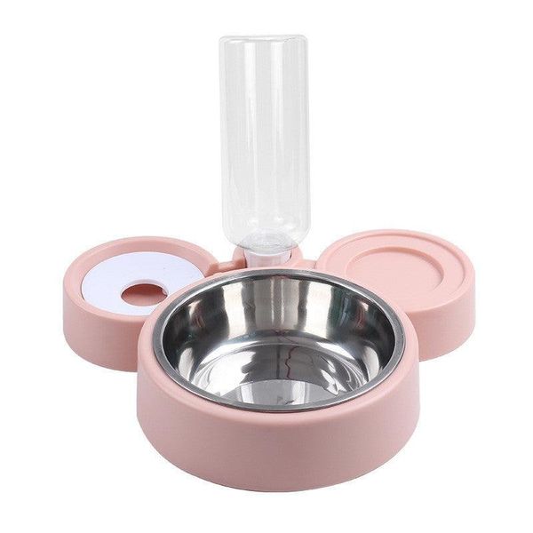 Stainless Steel Automatic Pet Water Dispenser - Pink