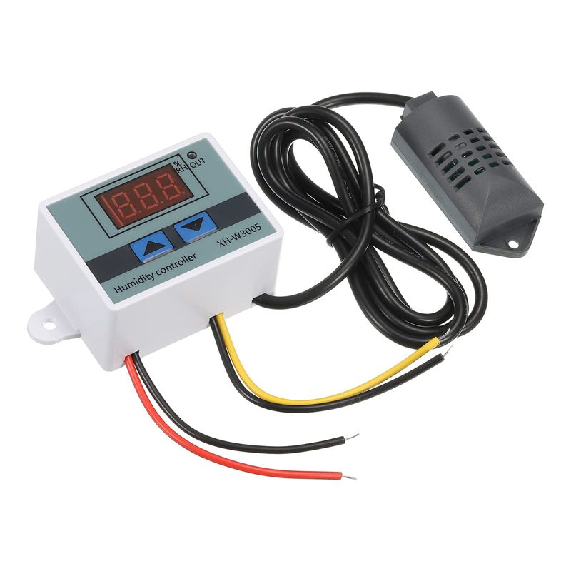 sourcing map 24V DC LED Digital Humidity Meter Sensor Hygrometer Switch ...