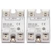 DiGiYes 2Pcs SSR-25 DA 25A DC 3-32V to AC 24-380V Single Phase Solid State Relay