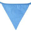 Blue and White Patterned Cloth Bunting, reuseable party decorations eco friendly