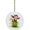 Carolina Hardware and Decor 1945F Cow in Grass Farm Animal Solid Ceramic Fan Pull