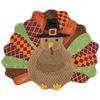 Patterned Turkey Thanksgiving Appetizer Plate - Set of 4