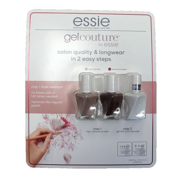 Essie Gel Couture 2 Step Longwear Nail Polish High Sewciety & Pearls Of Wisdom