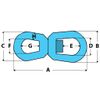 Chain Swivel Bow & Bow 10MM 3T (Blue Painted)