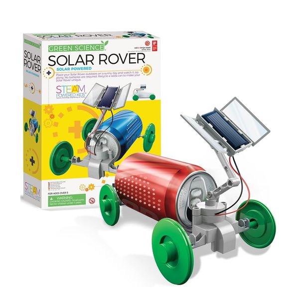 [4M] Award Winning Product, Solar Powered Oshima Rover, Eco Science, Free Research, Experiment Kit, Craft Kit, Empty Can, Solar Panel, Eco-Recycle, Solar Power, Renewable Energy, Educational Toy,