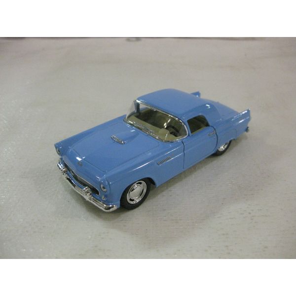 1955 Ford Thunderbird Hard Top In Powder Blue Diecast 1:36 Scale By Kinsmart