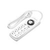 DEWENWILS Mechanical Timer Power Strip with 8 Outlets, Flat Plug, 6ft Long Cord