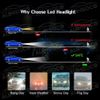 4-sides H4 9003 Super White Replacement Kit LED Headlight Bulbs High Low Beam