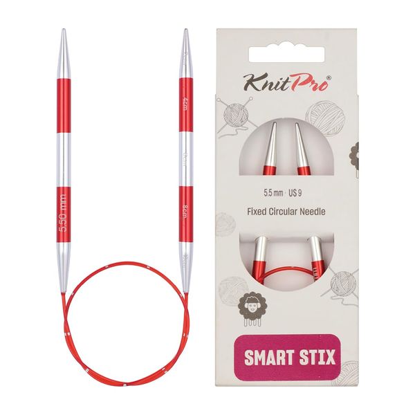 KnitPro Smartstix Fixed Circular Needles 16" (40cm) | 5.50mm