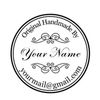 Customized Round-Original Handmade By-with your emai ld or Name self inkingstamp