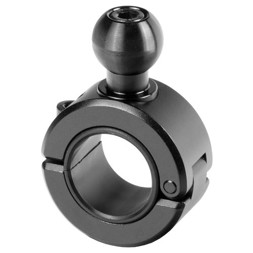 Tackform 20 Series BC1 Bar Clamp with 20mm Aluminum Ball | Billet Aluminum Clamp with Rubber Insert for 1" Bars ONLY | Black
